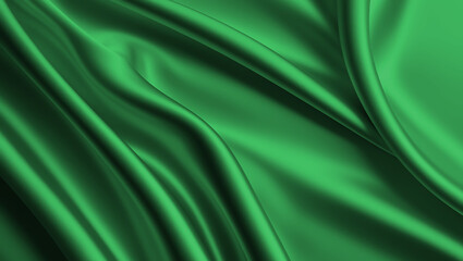 Obraz premium green silk fabric