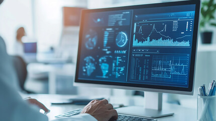 Data analytics tools help doctors analyze trends in patient outcomes and population health.