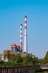 Obraz premium Yangshupu Power Plant in Shanghai has ceased to operate