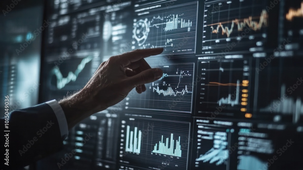 Poster a business intelligence expert demonstrating ai-powered big data analysis tools for real-time busine