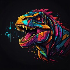 Colorful Dinosaur Illustration