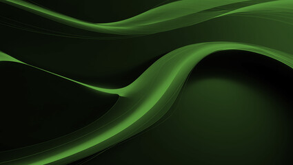 Obraz premium Stunning abstract wave pattern in green, rendered in 4K for a vibrant and sophisticated background.