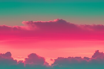 Obraz premium Breathtaking Sunset Landscape with Vibrant Gradient Sky and Dramatic Clouds