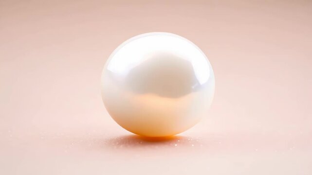 White pearls on a pink background light highlights its natural shine and texture. This is an elegant decoration