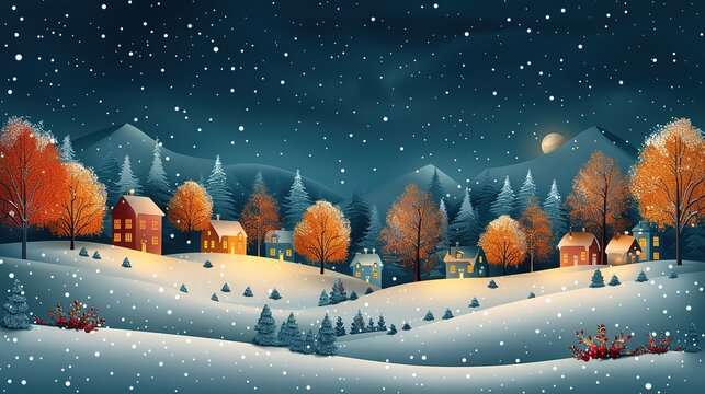 Design Image on Winter Background - a charming and cold-season visual. The design stands out gracefully against the wintry backdrop.