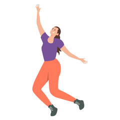 Happy People Jumping Illustration