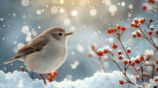 Design Image on Winter Background - a charming and cold-season visual. The design stands out gracefully against the wintry backdrop.