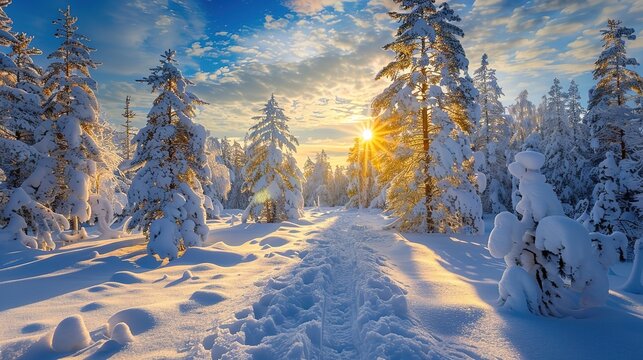 Design Image on Winter Background - a charming and cold-season visual. The design stands out gracefully against the wintry backdrop.