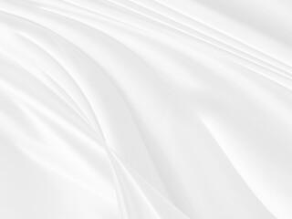 Fototapeta premium fashion textile white Clean woven beautiful soft fabric abstract smooth curve shape decorative background