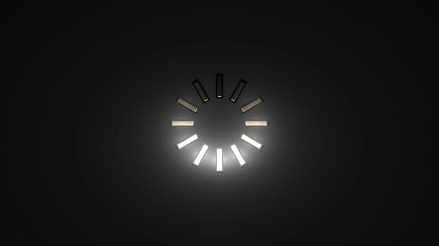 kreisf&ouml;rmiges Ladesymbol, helles LED-Lauflicht