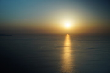 Obraz premium Sunset at sea. Sunset over the sea - summer theme