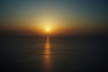 Sunset at sea. Sunset over the sea - summer theme