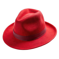 Red hat isolated on transparent background