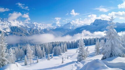 Design Image on Winter Background - a charming and cold-season visual. The design stands out gracefully against the wintry backdrop.