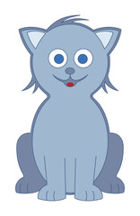 Kitty. Kitten. Cat. Pets. Illustration