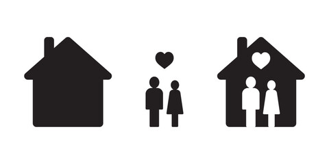 Family. Home. Love. Humanity. Illustration