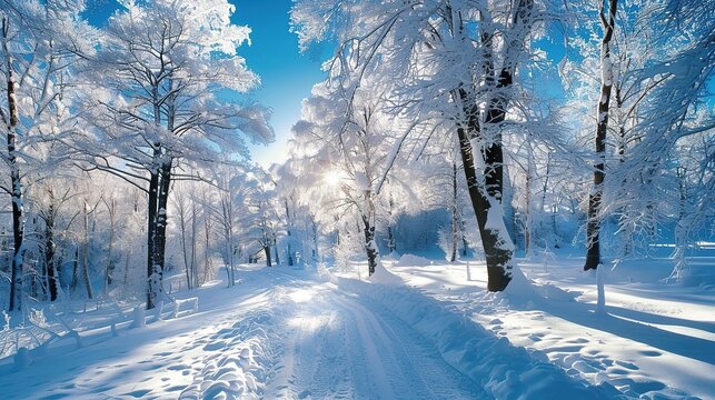 Design Image on Winter Background - a charming and cold-season visual. The design stands out gracefully against the wintry backdrop.