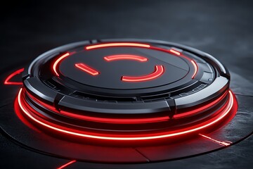 3D-rendered phishing login page, almost indistinguishable from the real one, with glowing elements subtly highlighting the danger