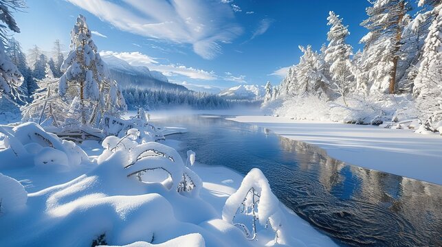 Design Image on Winter Background - a charming and cold-season visual. The design stands out gracefully against the wintry backdrop.