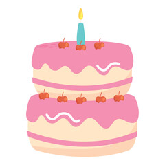 birthday party cake with candle