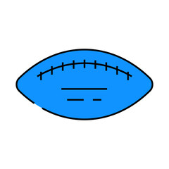 ball football game play accessory line icon vector. ball football game play accessory sign. isolated symbol illustration