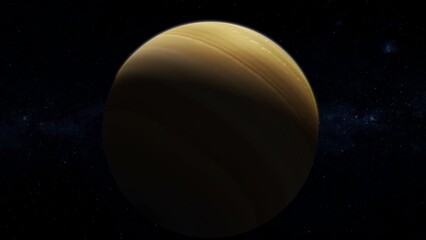 3d saturn planet on space star