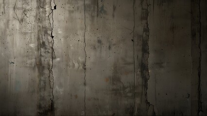 Fototapeta premium A rough concrete wall texture with deep cracks and chipped areas, adding a weathered and urban look. Perfect for adding depth and grit to designs.
