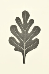 Leaf print. Wall art. Modern art. Created with Generative AI technology