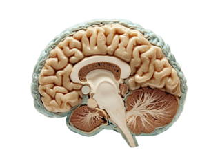 Human Brain Anatomy Model Cross Section   Neurology Study Guide
