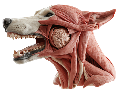 Dog Anatomy   Muscles  Head  and Brain