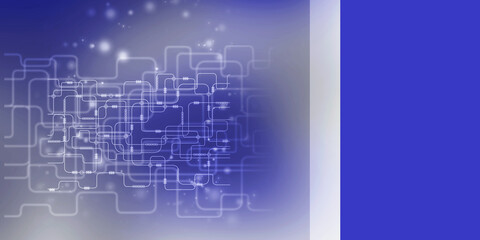 2d illustration Abstract futuristic electronic circuit technology background