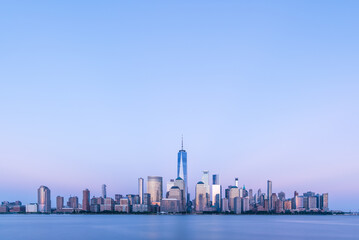 Spectacular view of the Manhattan skyline in New York