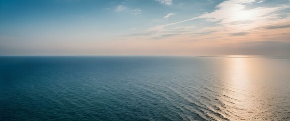 Obraz premium Sky and clouds reflected in the sea. Horizon, beach, ocean. AI generated