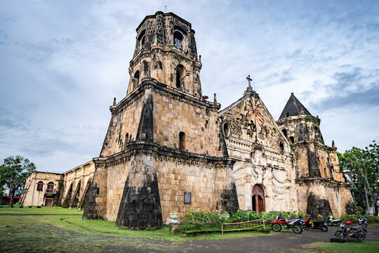 Miag-ao Church, Iloilo, Philippines. An 18th-century place of worship built by Spanish Catholic missionaries featuring Baroque architecture considered UNESCO world heritage site