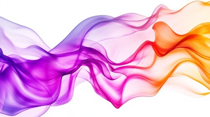 Vibrant flowing abstract waves in purple, pink, and orange hues create a dynamic and energetic atmosphere.