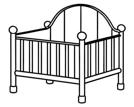 recommend clip art: Baby Crib Outline vector, Baby Crib line art illustration, Baby Crib Clipart, Baby Crib Cut Files For Silhouette