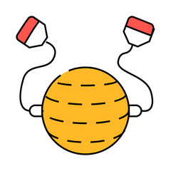 ball for training line icon vector. ball for training sign. isolated symbol illustration