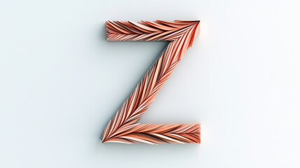 Obraz premium The letter 'Z' made out of layered, orange paper. A simple and modern take on a classic design.