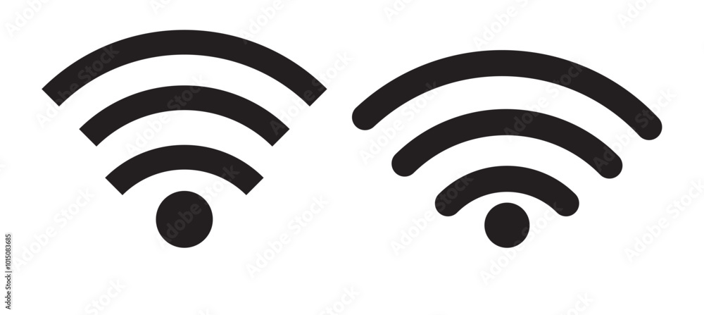 Canvas Prints wireless and wifi icon or wi-fi icon sign for remote internet access, internet connection, signal ic