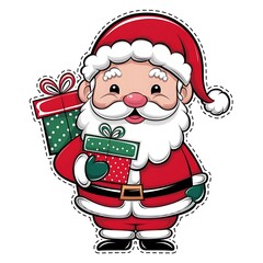 l Christmas Santa Claus with candy gift box