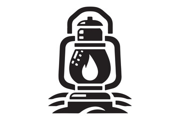 Lantern symbol silhouette vector illustration 