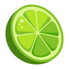 Green lime slice illustration