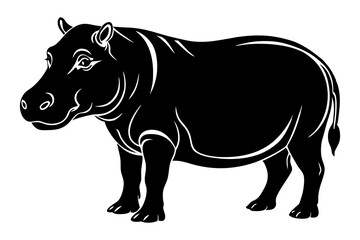 Hippopotamus vector silhouette
