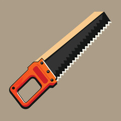 Hand Saw Vector illustration.