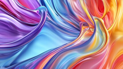 A dynamic swirl of vibrant colors in smooth, flowing patterns, creating a sense of energy and movement.