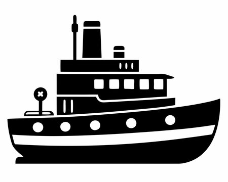 recommend clip art: Tugboat Silhouette, Tug Boat silhouette, Tugboat Clipart, Tugboat Files for Cricut, Tugboat Cut Files For Silhouette