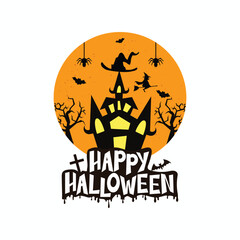 Happy Halloween Illustration t-shirt design template.Ghost t-shirt design Vector for Halloween day.