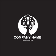 vector dental tree logo desigm 