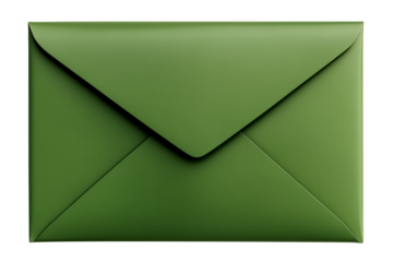 Green envelope png with transparent background cut out design element