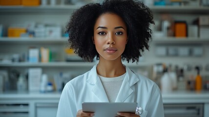 A staged photo of a doctor or nurse holding a digital tablet displaying EVALI information